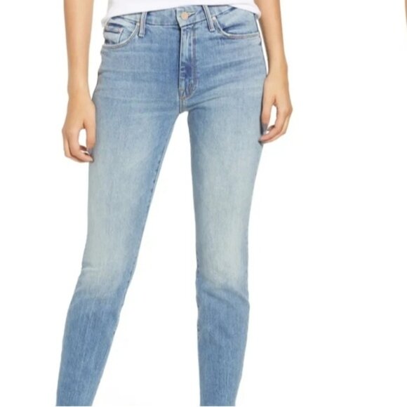 Mother The Looker Ankle Jeans Light Kitty Size 26 Stretch - Picture 1 of 15